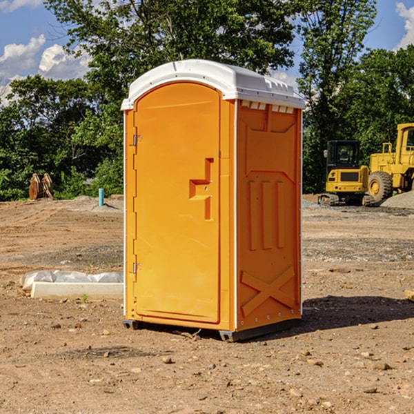 how often are the portable restrooms cleaned and serviced during a rental period in Glasford Illinois